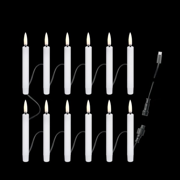 UYUNI LED 12 Juletræs lys, USB-C, hvid, B1,3xH11cm
