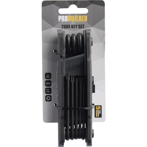 Probuilder Stiftnøglesæt foldbart Torx 8 stk.