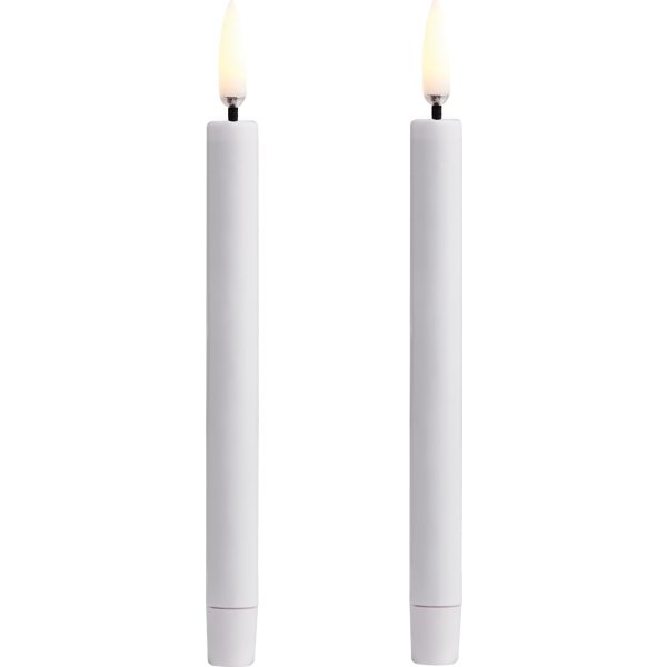 UYUNI LED Lys koniske, 2stk, hvid, B1,3 x H13,8cm