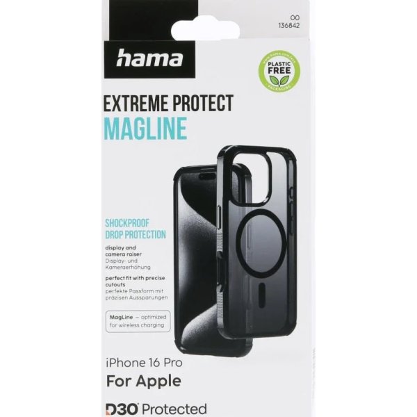 Hama Mobilcover iPhone 16 Pro MagCase, sort