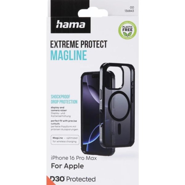 Hama Mobilcover iPhone 16 Pro Max MagCase, sort