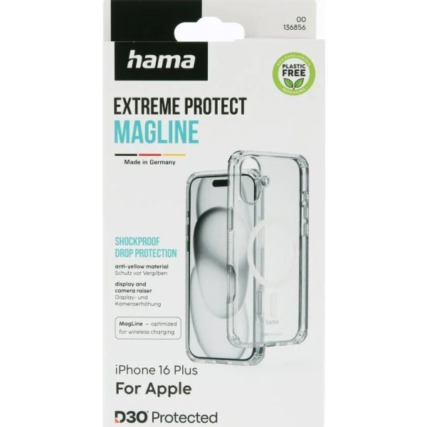 Hama Mobilcover iPhone 16 Plus MC, transparent