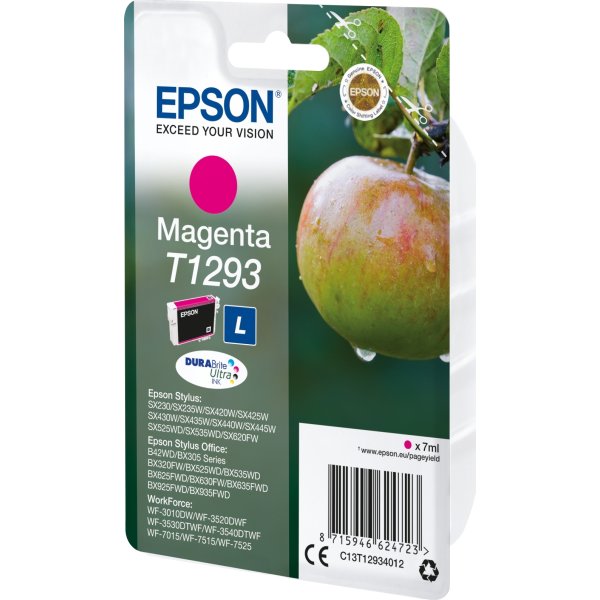 Epson nr.T1293/C13T12934012 blækpatron, rød, 440s