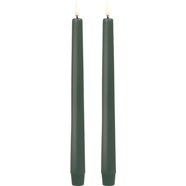 UYUNI LED stagelys H25 cm, olive green, 2 stk