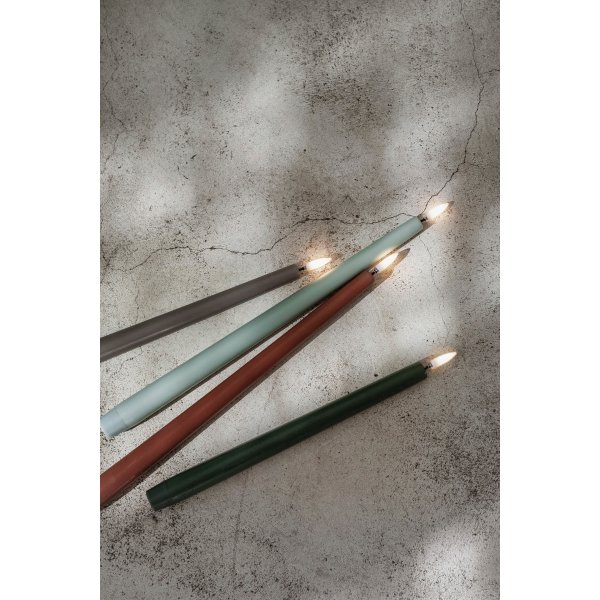 UYUNI LED stagelys H25 cm, olive green, 2 stk
