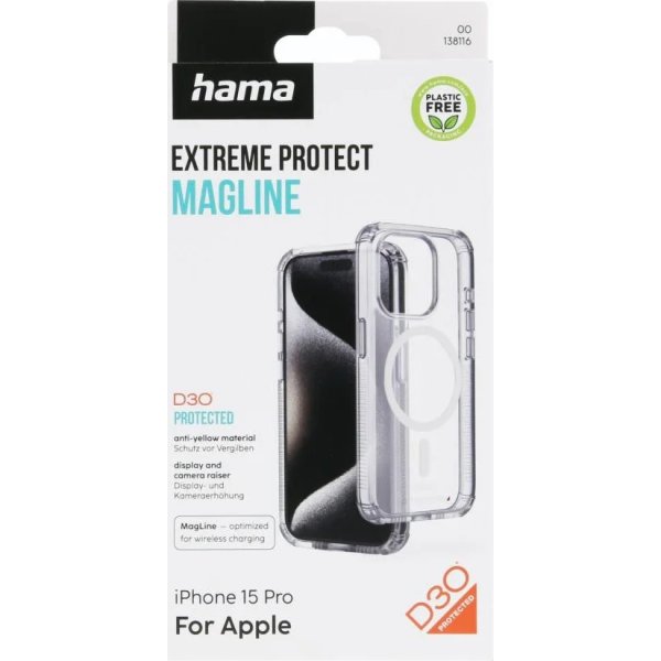 Hama Mobilcover iPhone 15 Pro MagCase, transparent