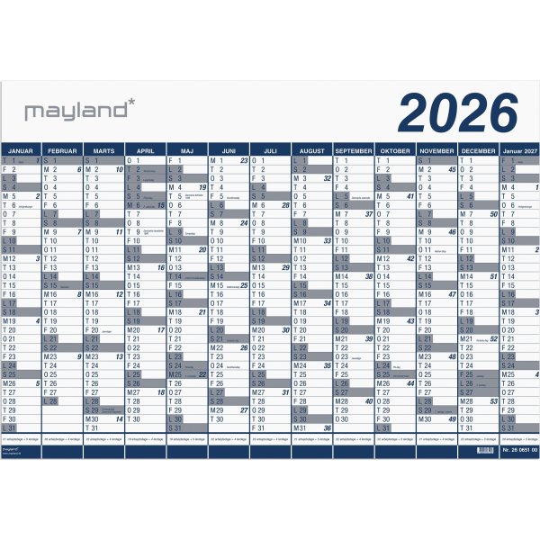 Mayland 2026 Kæmpekalender, PP, 1x13 mdr.
