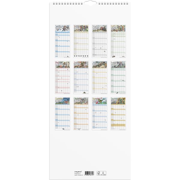 Mayland 2026 Familiekalender m. ill., 6 kol.
