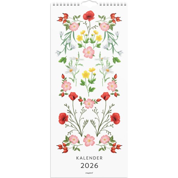 Mayland 2026 Vægkalender Blomster
