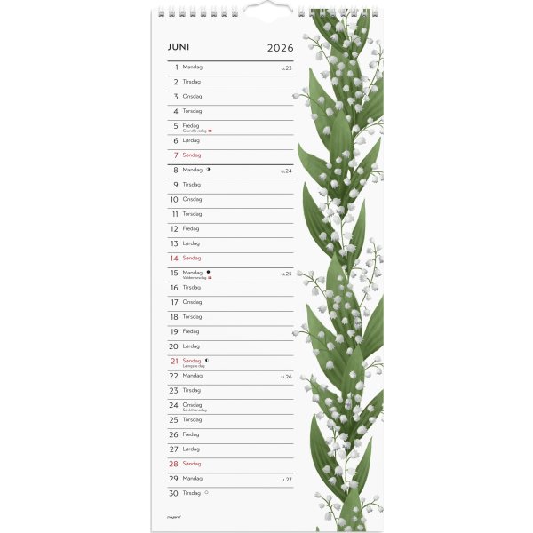 Mayland 2026 Vægkalender Blomster