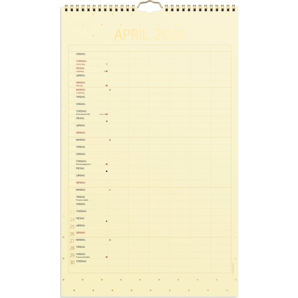 Mayland 2026 Familiekalender Color, stor