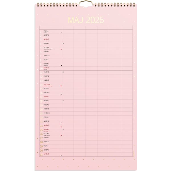 Mayland 2026 Familiekalender Color, stor