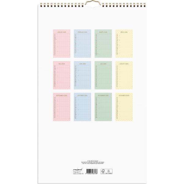 Mayland 2026 Familiekalender Color, stor