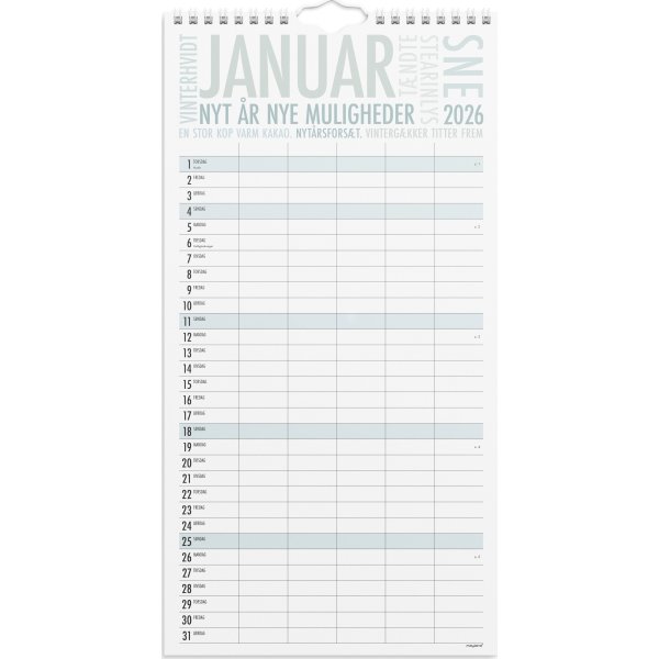 Mayland 2026 Familiekalender TrendArt