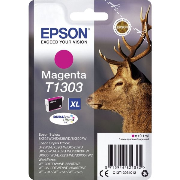 Epson nr.T1303/C13T13034012 blækpatron, rød, 750s