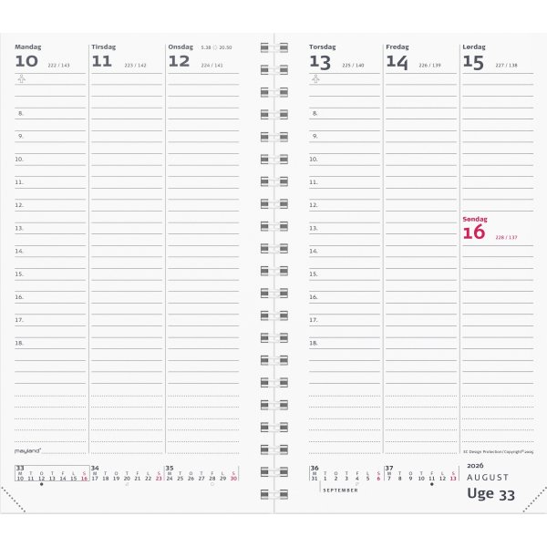 Mayland 2026 Week Planner, refill
