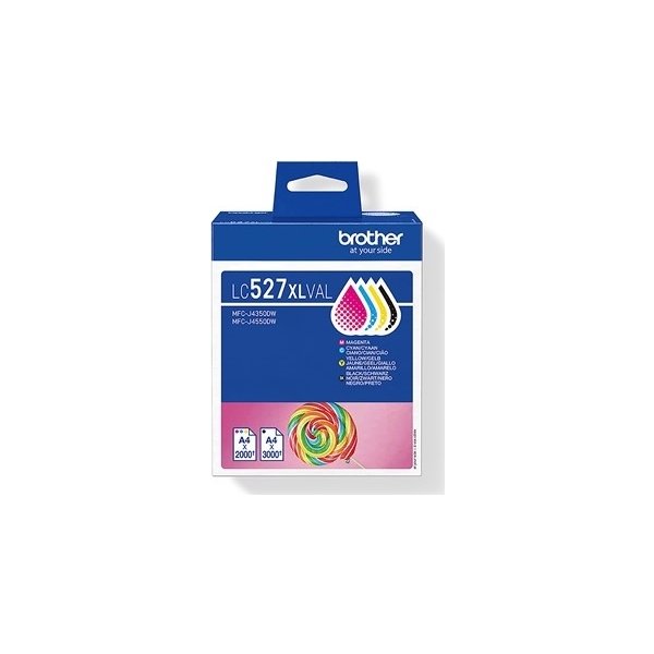 Brother LC527XLVAL CMYK Multipack, 3x2000 sider