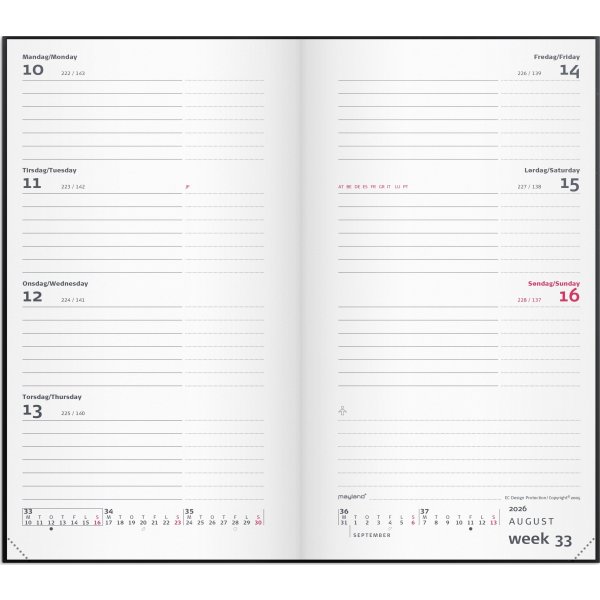 Mayland 2026 City Week Planner, vinyl