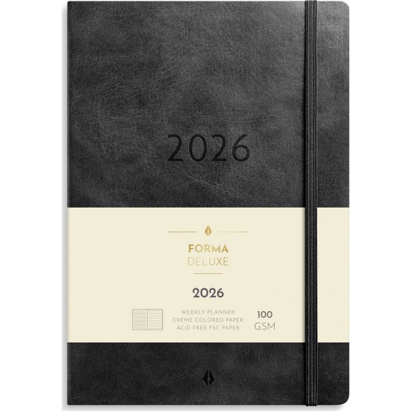 Mayland 2026 Forma Deluxe Ugekalender, A5, sort