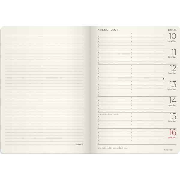 Mayland 2026 Forma Deluxe Ugekalender, A5, sort