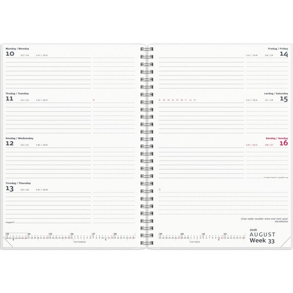 Mayland 2026 International Ugekalender, 4 ill.
