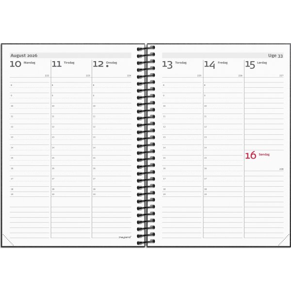 Mayland 2026 Weekly Ugekalender, genanvendt karton