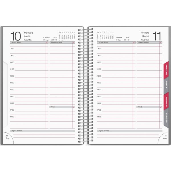 Mayland 2026 Dagkalender, plast, grå