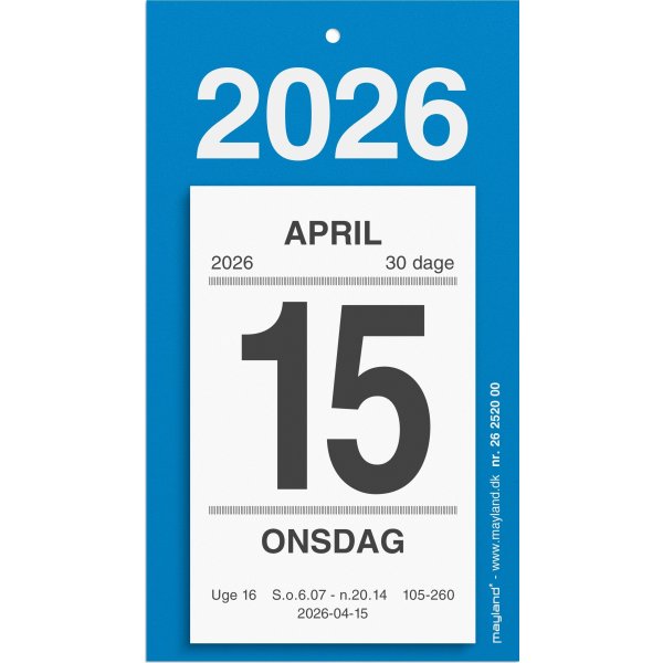 Mayland 2026 Afrivningskalender