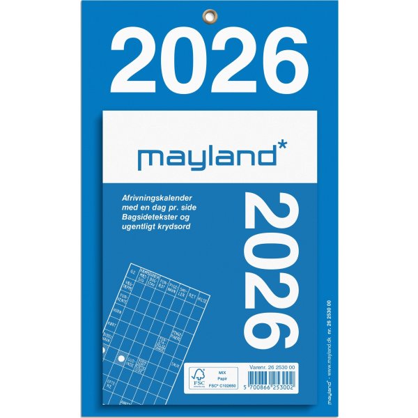 Mayland 2026 Kontor afrivningskalender