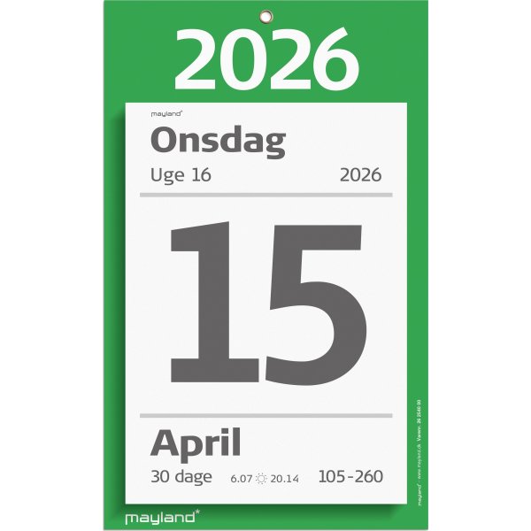 Mayland 2026 Kæmpe afrivningskalender