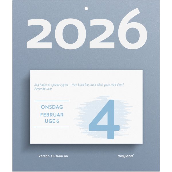 Mayland 2026 Afrivningskalender Humør