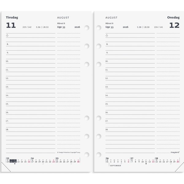Mayland 2026 System PP Dagkalender, refill