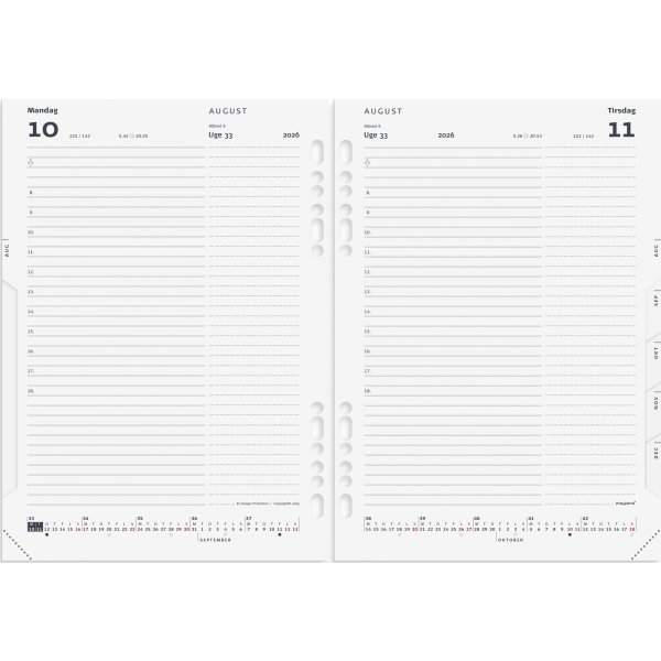 Mayland 2026 System A5 Dagkalender, refill