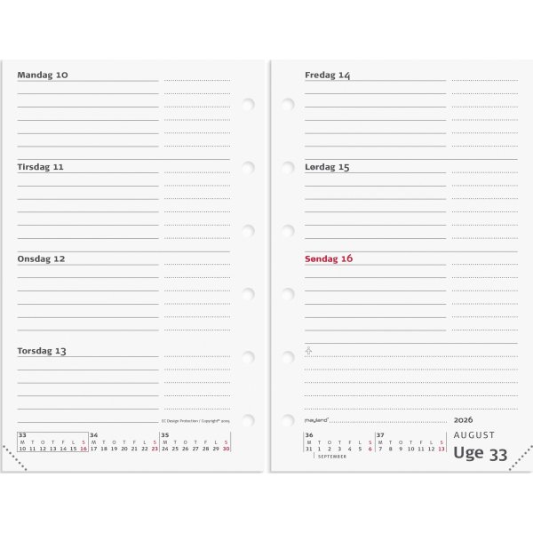 Mayland 2026 System Mini Ugekalender, skind, brun