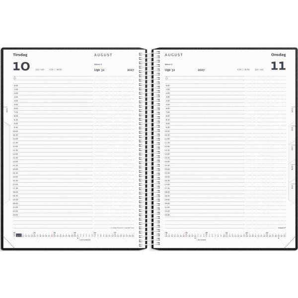Mayland 2027 Timekalender, plast, blå