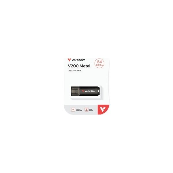 Verbatim USB stik 3.2 V200, 64GB, Metal