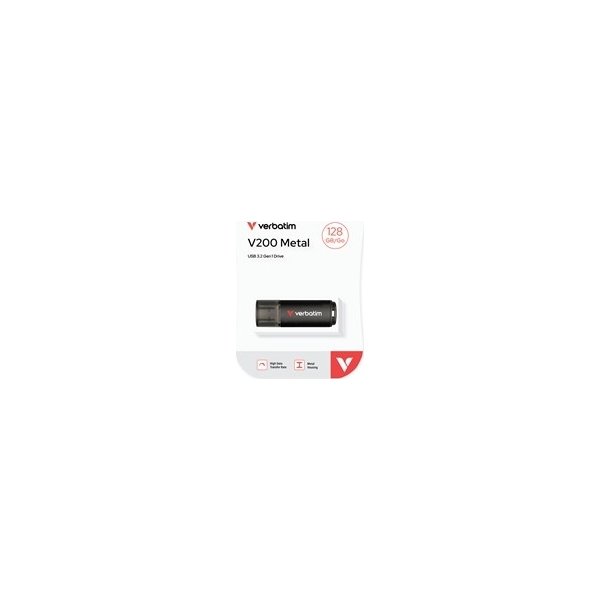 Verbatim USB stik 3.2 V200, 128GB, Metal