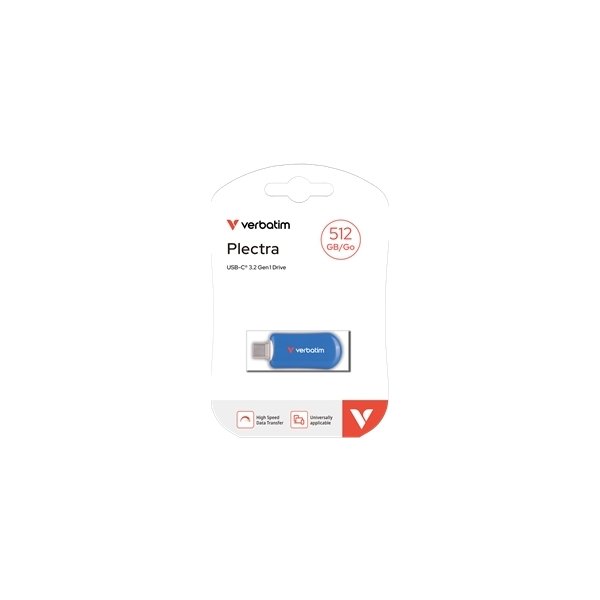 Verbatim Plectra USB-C Flash Drive, 256GB, blå