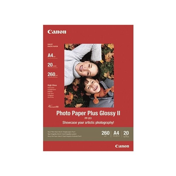 Canon PP-201 blank inkjetfoto, A4/260g/20ark