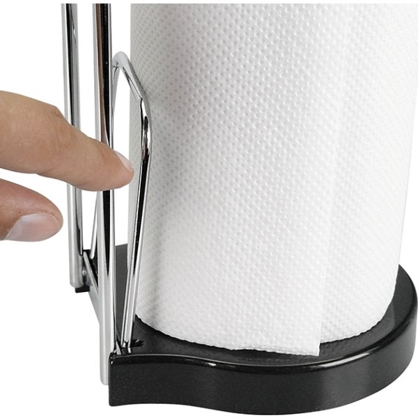 Brabantia Køkkenrulleholder, Sort/blank stål