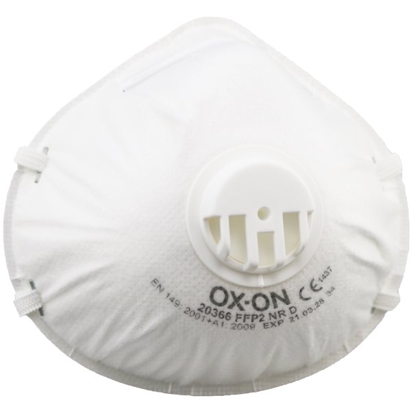 OX-ON Støvmaske Basic FFP2 NR D m/ventil, 20 stk.