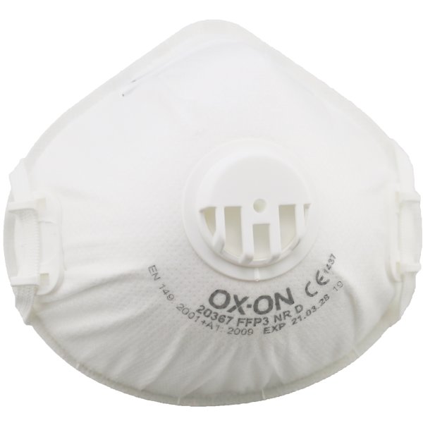 OX-ON Støvmaske Basic FFP3 NR D m/ventil, 10 stk.