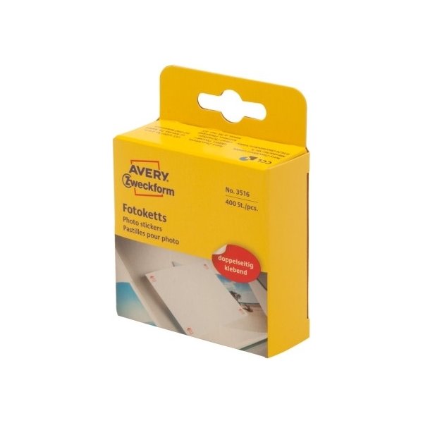 Avery 3516 Fotoklistermærker, 12x12mm, 400 stk.