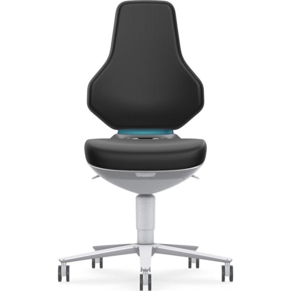Texon Renrumsstol, sort, Skintec, hjul