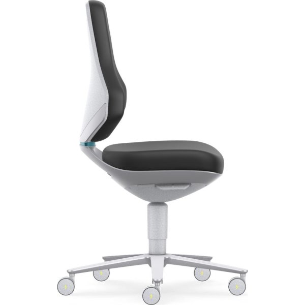 Texon Renrumsstol, sort, Skintec, hjul