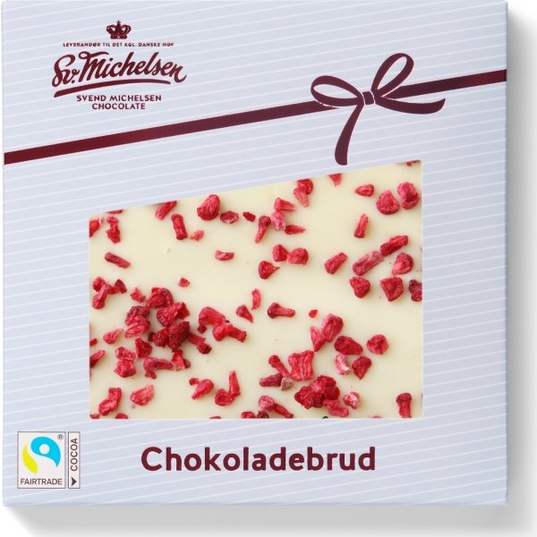 Sv. Michelsen Chokoladebrud Hvid & Hindbær 90g