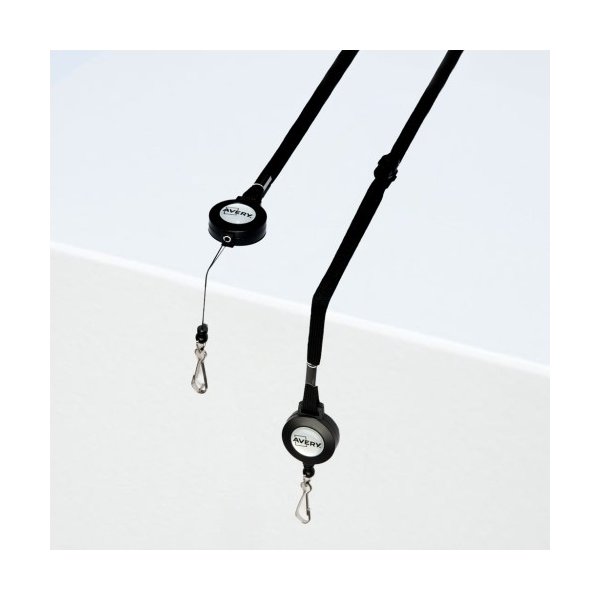 Avery 4830 Nøglesnore med yoyo-hjul, sort