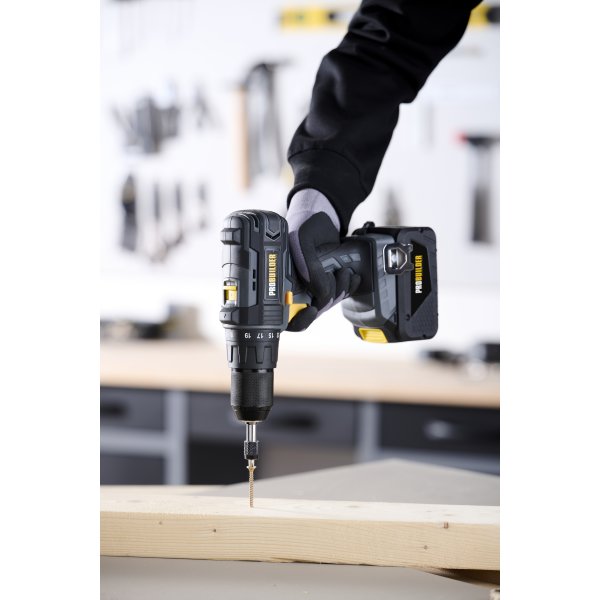 Probuilder Boremaskine m/slag akku 18V