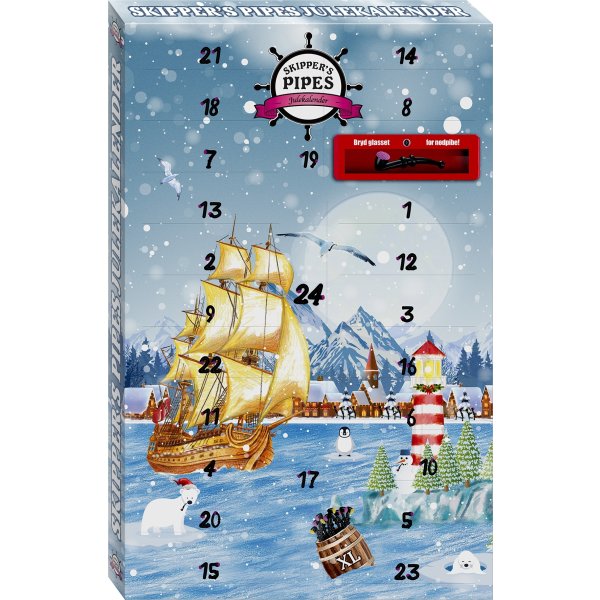 Skipper's Pipes Julekalender, 24 stk Lakridspiber