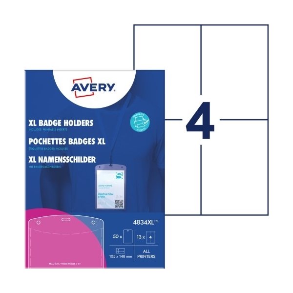 Avery 4834XL Navneskilteholdere XL